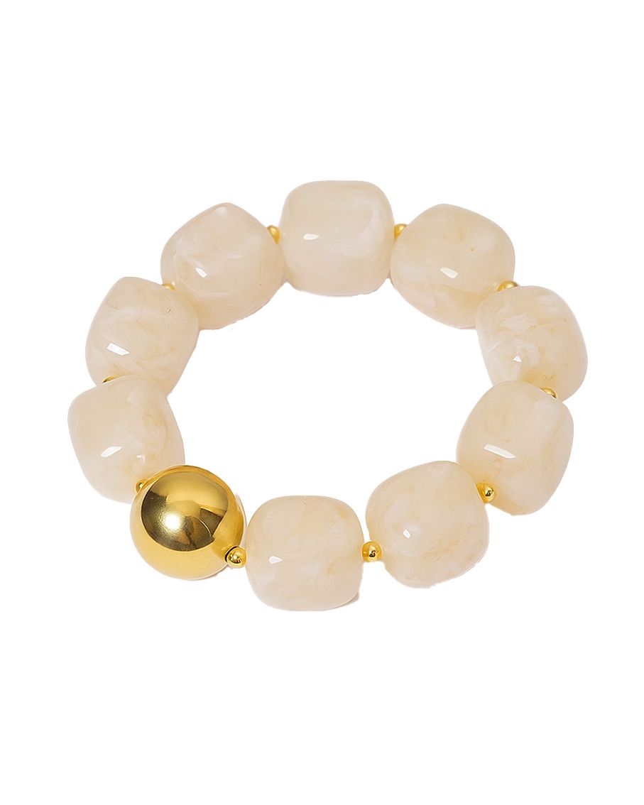 STATEMENT KRALENARMBAND BEIGE
