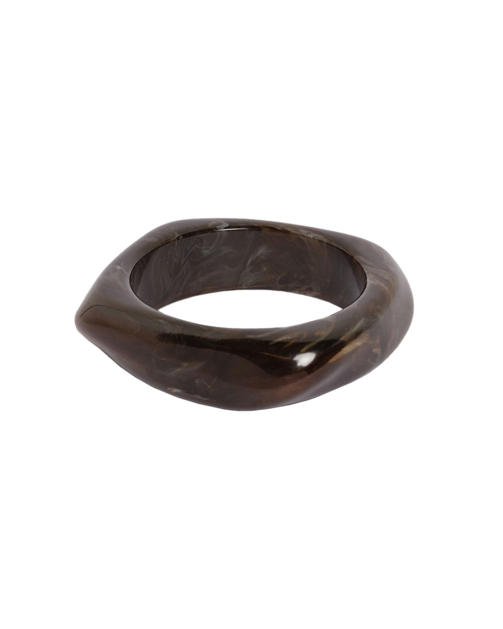 RESIN BANGLE DONKERBRUIN