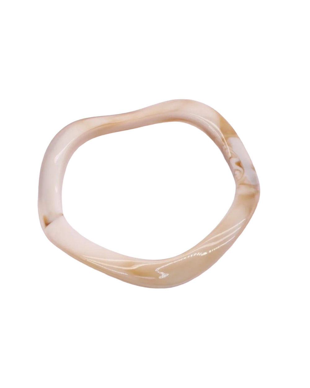 RESIN WAVE BANGLE BEIGE