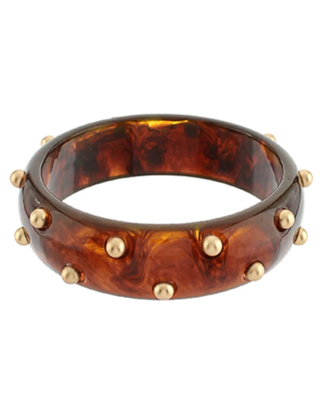 RESIN BANGLE STUDS BRUIN