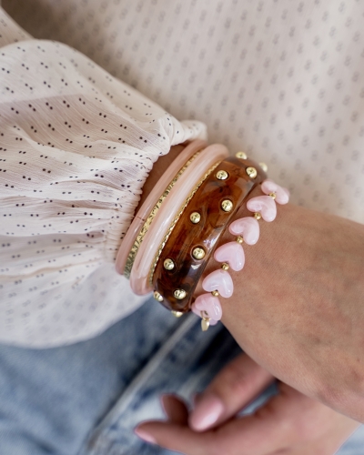 RESIN BANGLE STUDS BRUIN