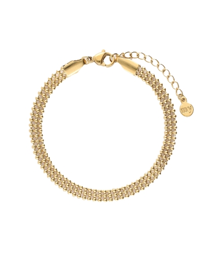 ICONIC ARMBAND MET BOLLETJES GOUD