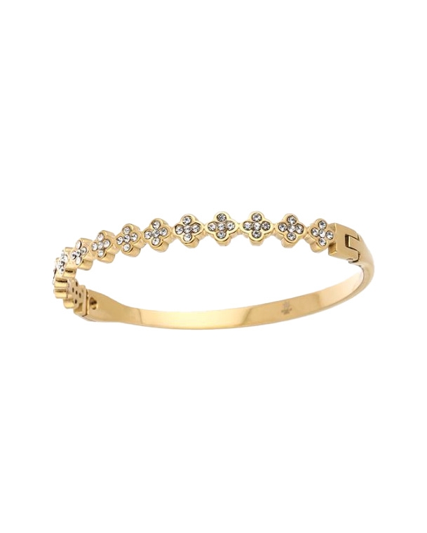 ARMBAND KLAVER MET ZIRKONIA