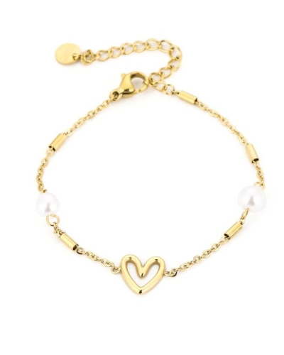 Gossip JE17559 ARMBAND HARTJE EN PARELS