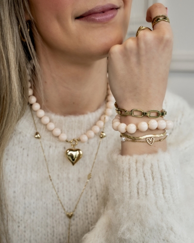 Gossip JE17559 ARMBAND HARTJE EN PARELS