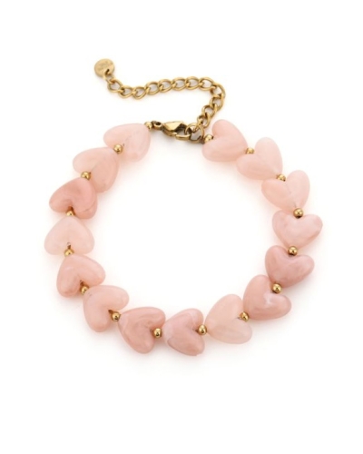 ARMBAND HARTJESKRALEN LICHT ROZE