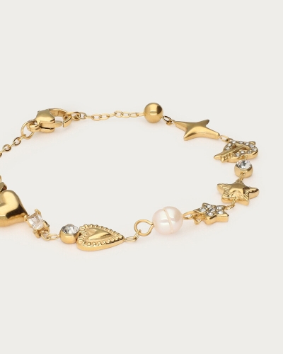 ARMBAND MET HARTJES EN STERREN 