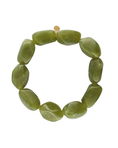 ARMBAND MET OVALEN KRALEN GROEN