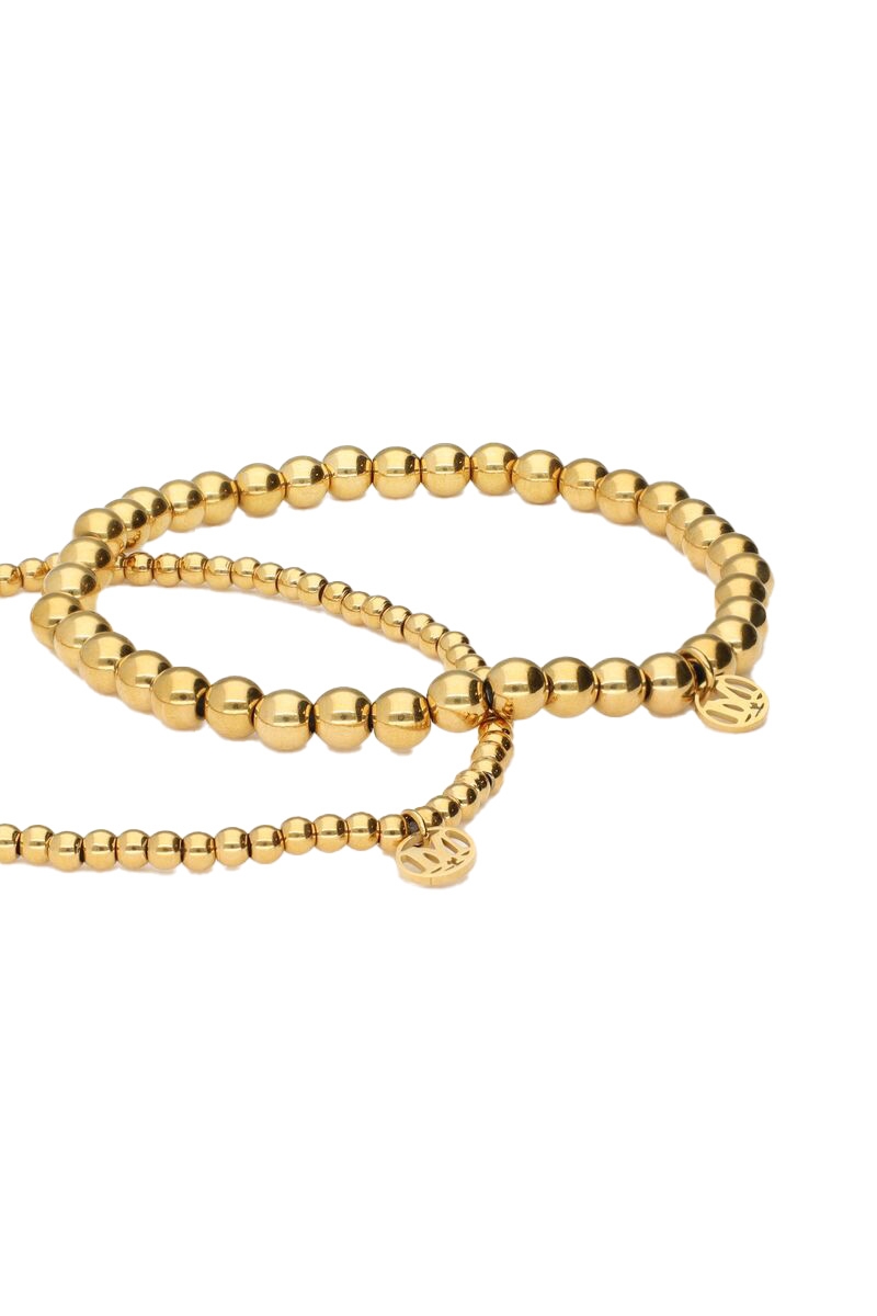 BOLD ARMBANDEN SET MET BUBBEL GOUD