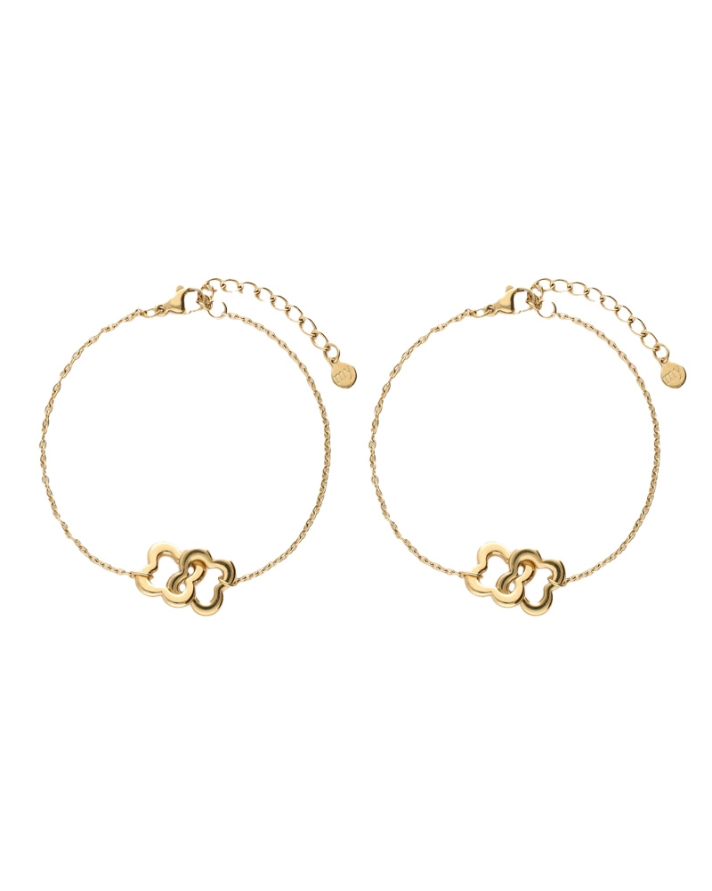 FOREVER CONNECTED ARMBANDEN MET KLAVER SET GOUD