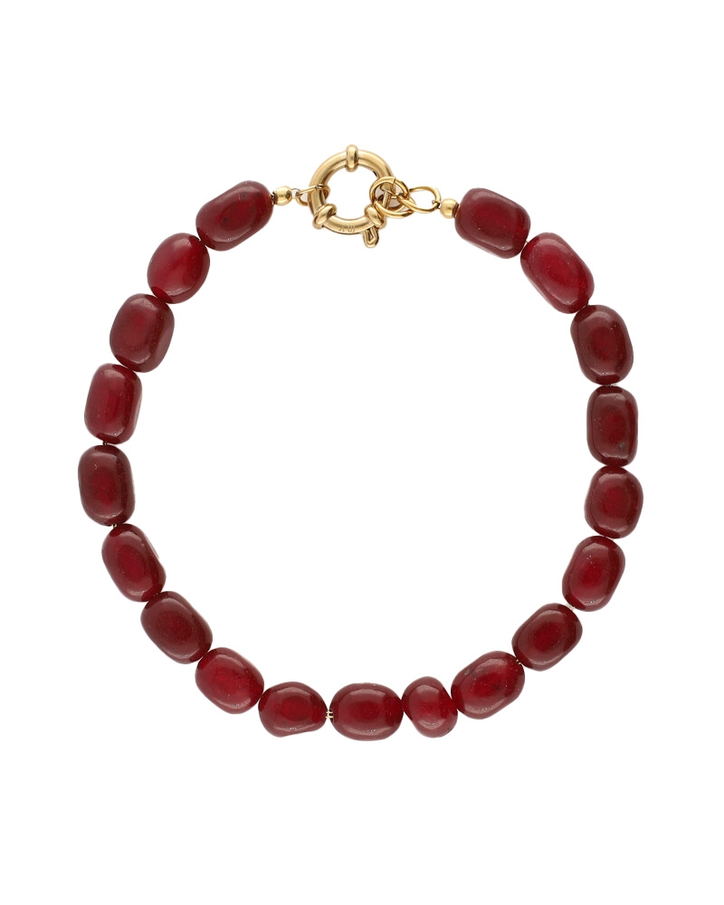 BRACELET BEADS BURGUNDY