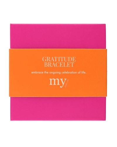 GRATITUDE BANGLE MET KLAVERS GOUD