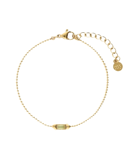 ARMBAND MET MINT GROENE STEEN GOUD 