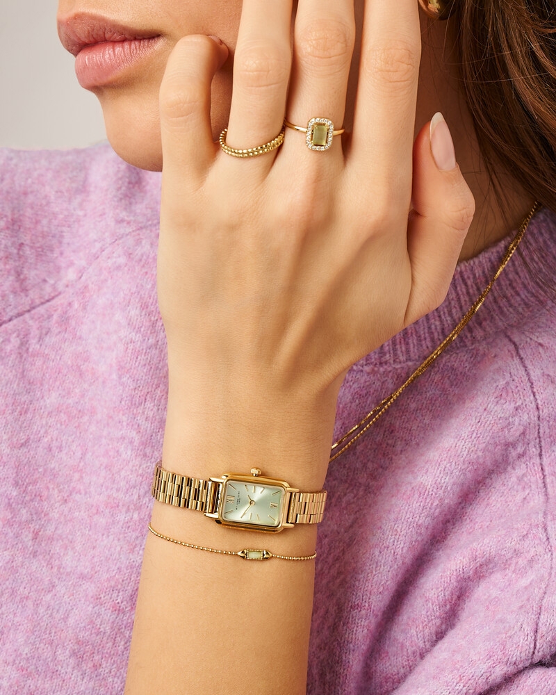 ARMBAND MET MINT GROENE STEEN GOUD 