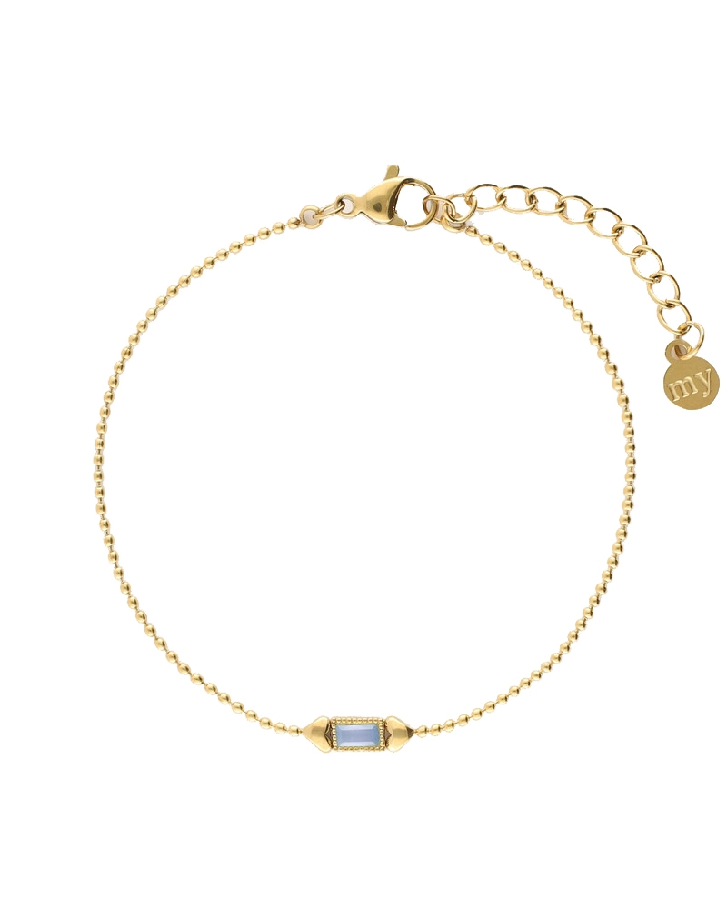 ARMBAND MET LAVENDER STEEN GOUD