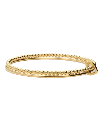 LOVE DUBBELE BANGLE MET HARTJE GOUD