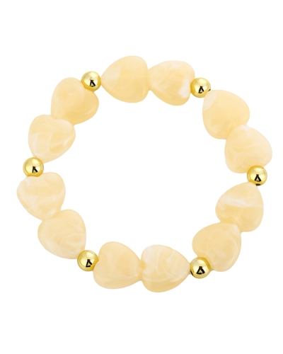 KRALENARMBAND HARTJES GOUD / LICHTGEEL