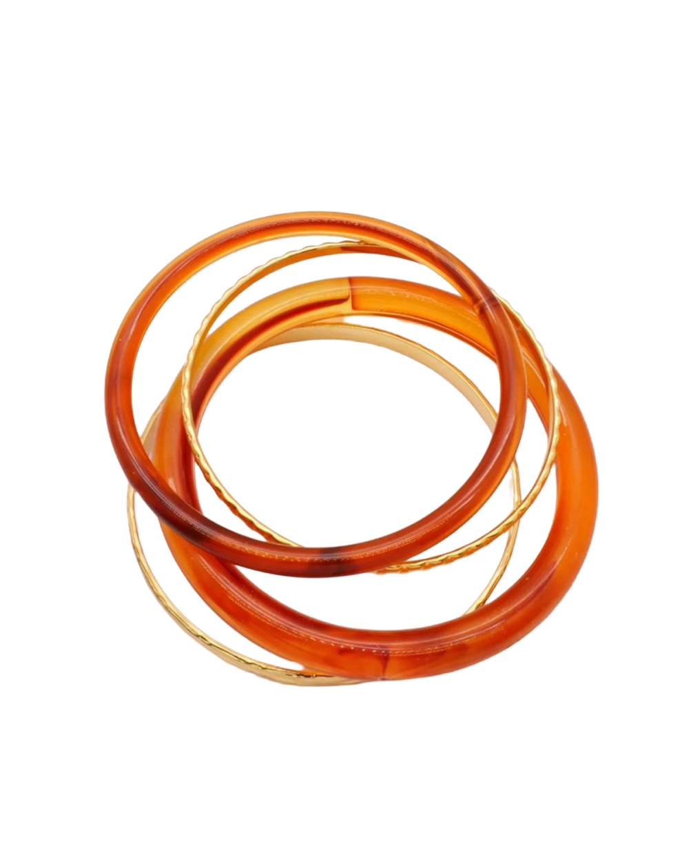 BANGLE SET BRUIN/GOUD