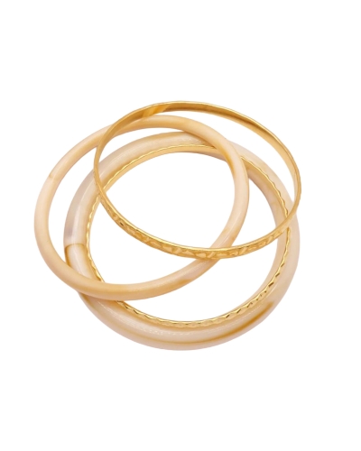 Gossip the Label BANGLE SET BEIGE/GOUD