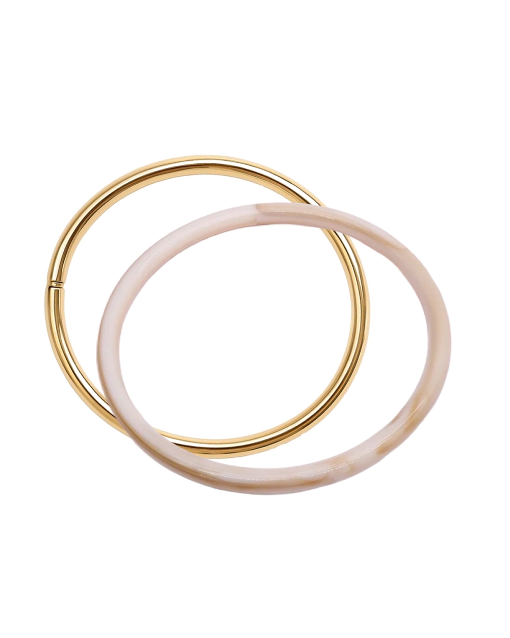 BANGLE SET BEIGE/GOUD