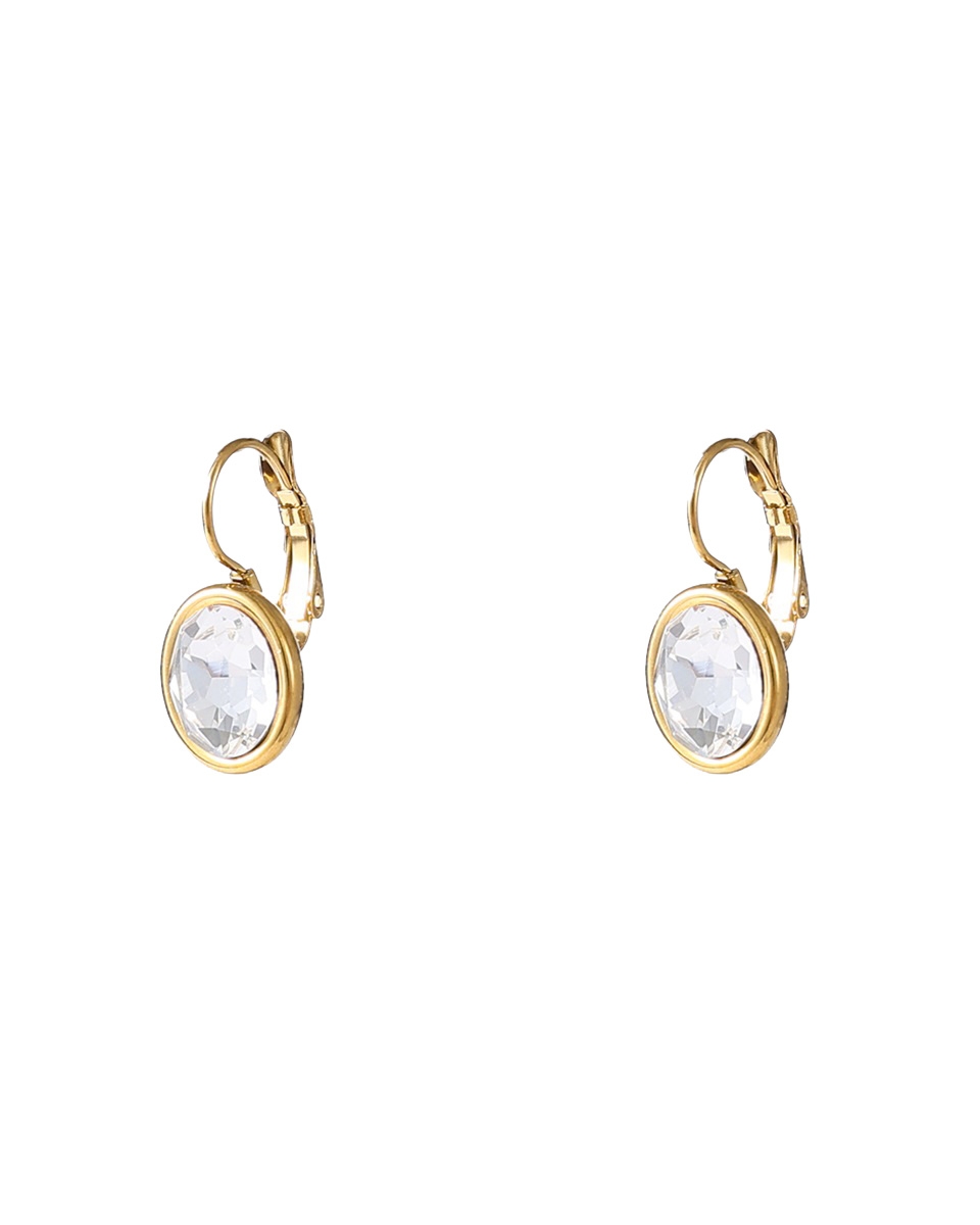 OORBELLEN MET STEEN CRYSTAL