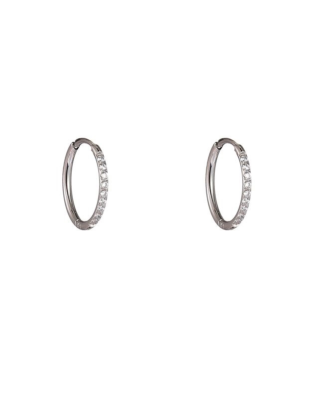 OORRINGEN MET STEENTJES ZILVER