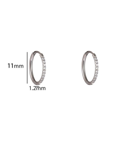 OORRINGEN MET STEENTJES ZILVER