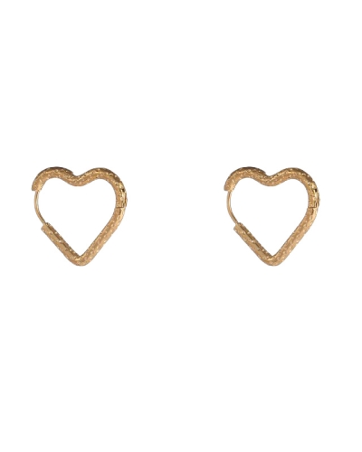 HART HOOP OORBELLEN GOUD