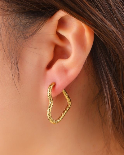 HART HOOP OORBELLEN GOUD
