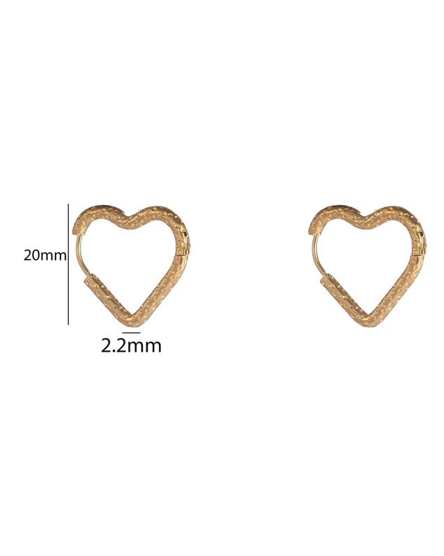 HART HOOP OORBELLEN GOUD