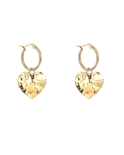 HOOP OORBELLEN MET HART GOUD