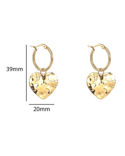 HOOP OORBELLEN MET HART GOUD