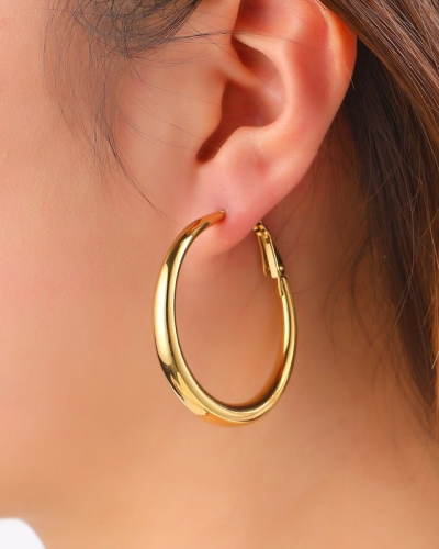 Day & Eve Fine Hollow Hoop - 42mm E61231-2