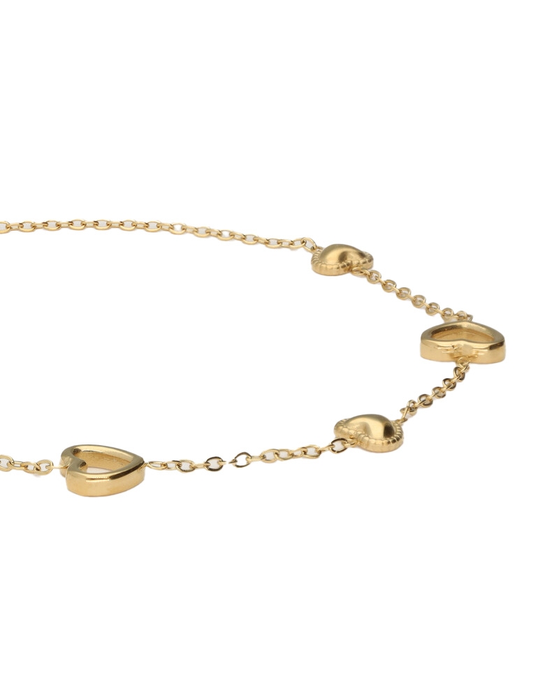 BOTANICAL ARMBAND MET OPEN HARTJES GOUD
