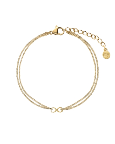 DUBBELE ARMBAND INFINITY GOUD