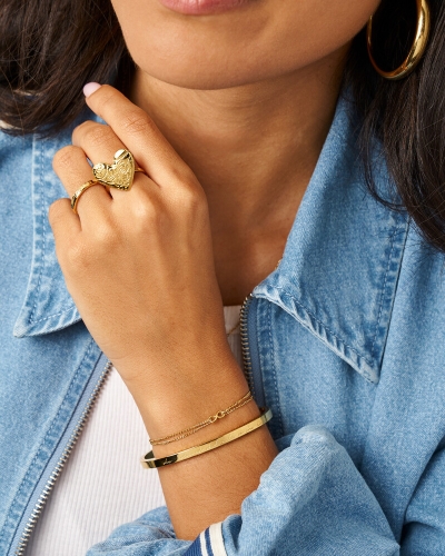 DUBBELE ARMBAND INFINITY GOUD