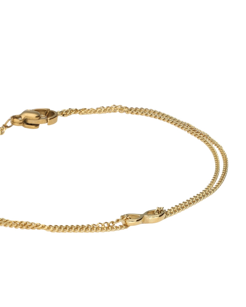DUBBELE ARMBAND INFINITY GOUD