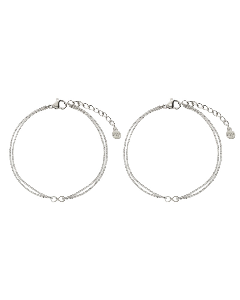 ARMBANDEN SET INFINITY ZILVER