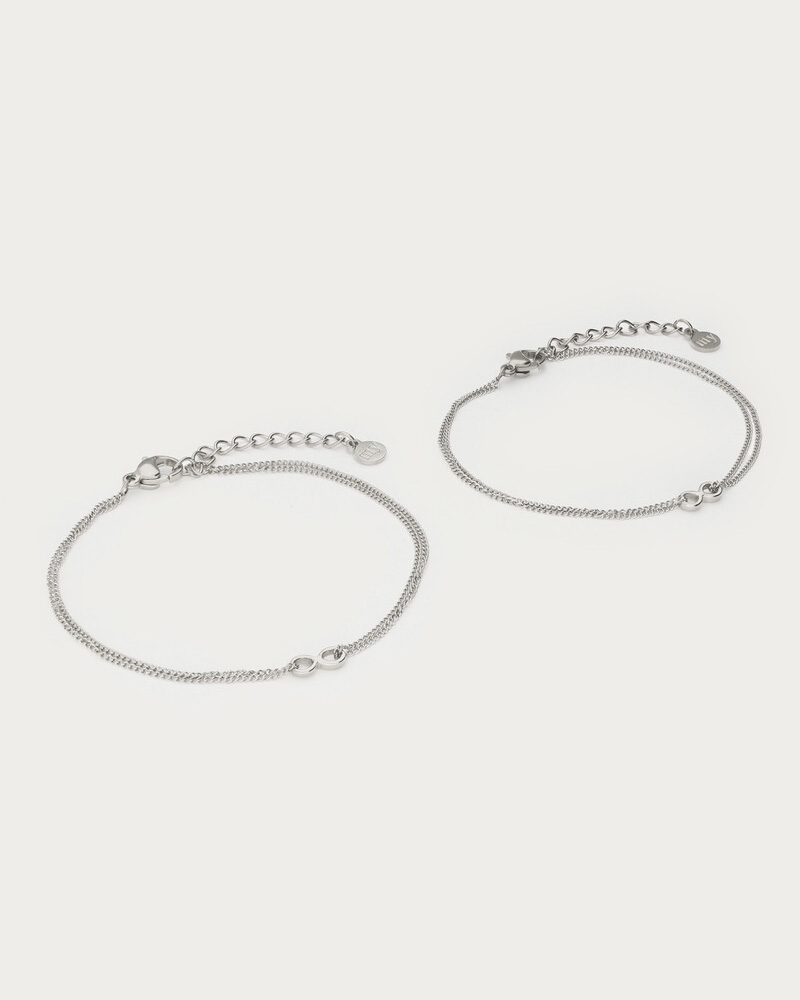 ARMBANDEN SET INFINITY ZILVER