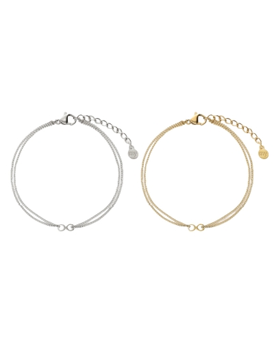 ARMBANDEN SET INFINITY GOUD/ZILVER