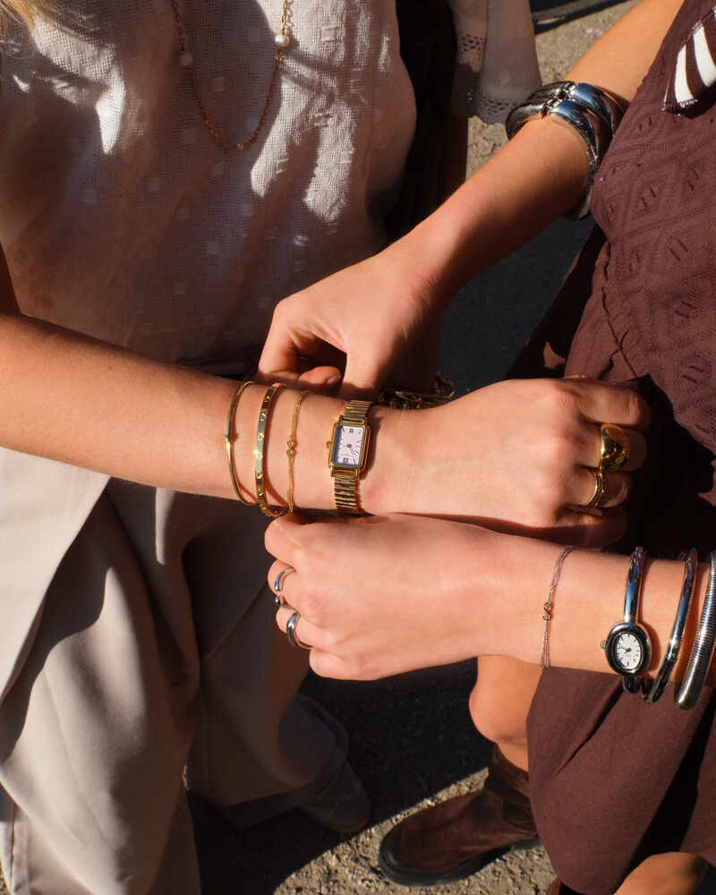 ARMBANDEN SET INFINITY GOUD/ZILVER