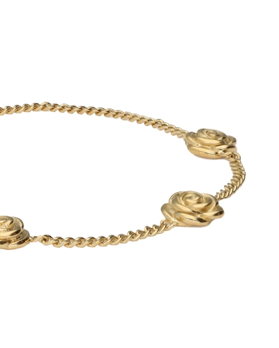 BOTANICAL ARMBAND MET DRIE ROZEN GOUD