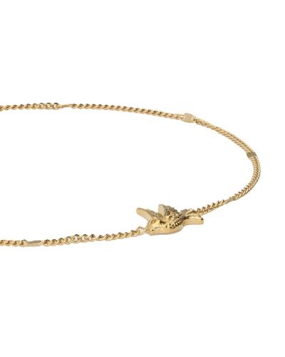 BOTANICAL MINIMALISTISCHE ARMBAND MET VOGEL GOUD