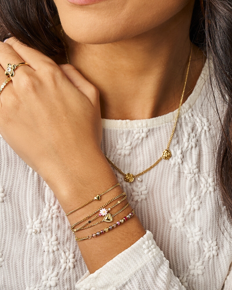 BOTANICAL ARMBAND MET HARTJE GOUD