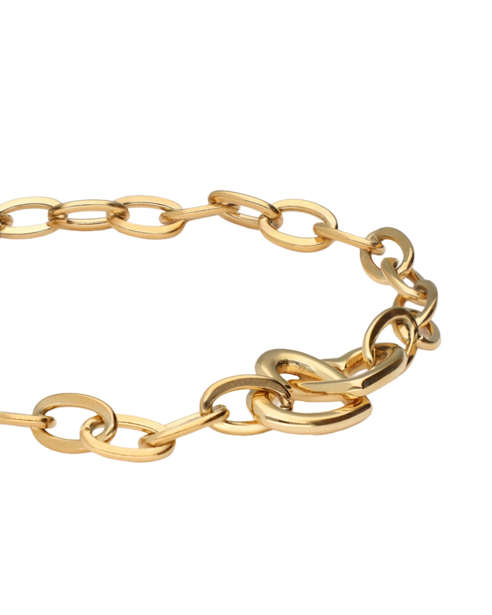 MIDNIGHT ARMBAND MET TWEE HARTJES GOUD