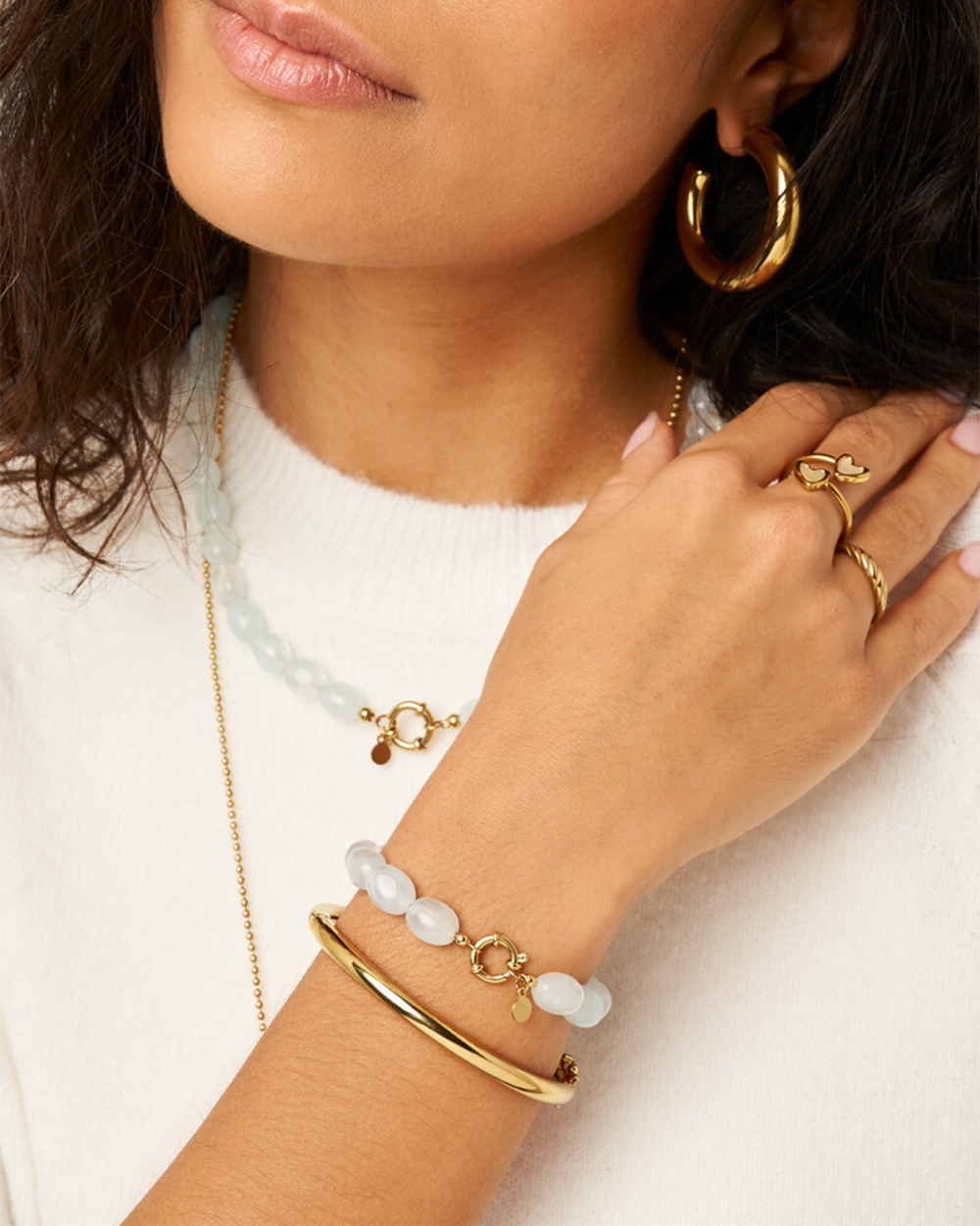 KRALENARMBAND LICHTBLAUW