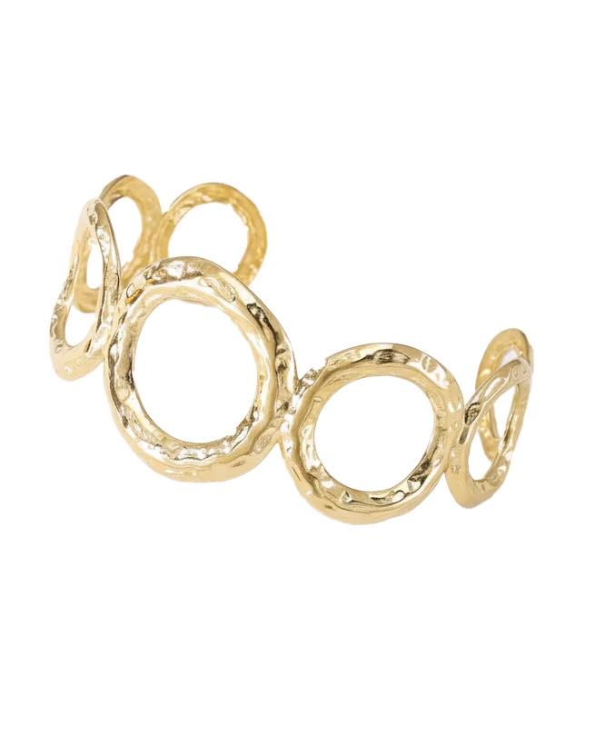 BOLD OPEN CIRCLE BANGLE GOUD