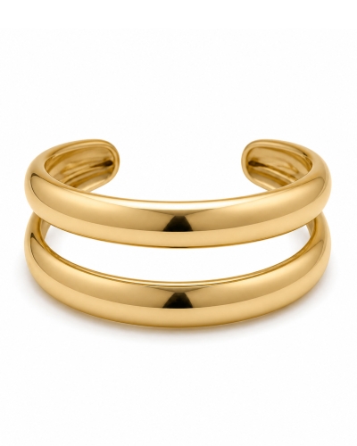 Gossip the Label BOLD DOUBLE BANGLE GOUD