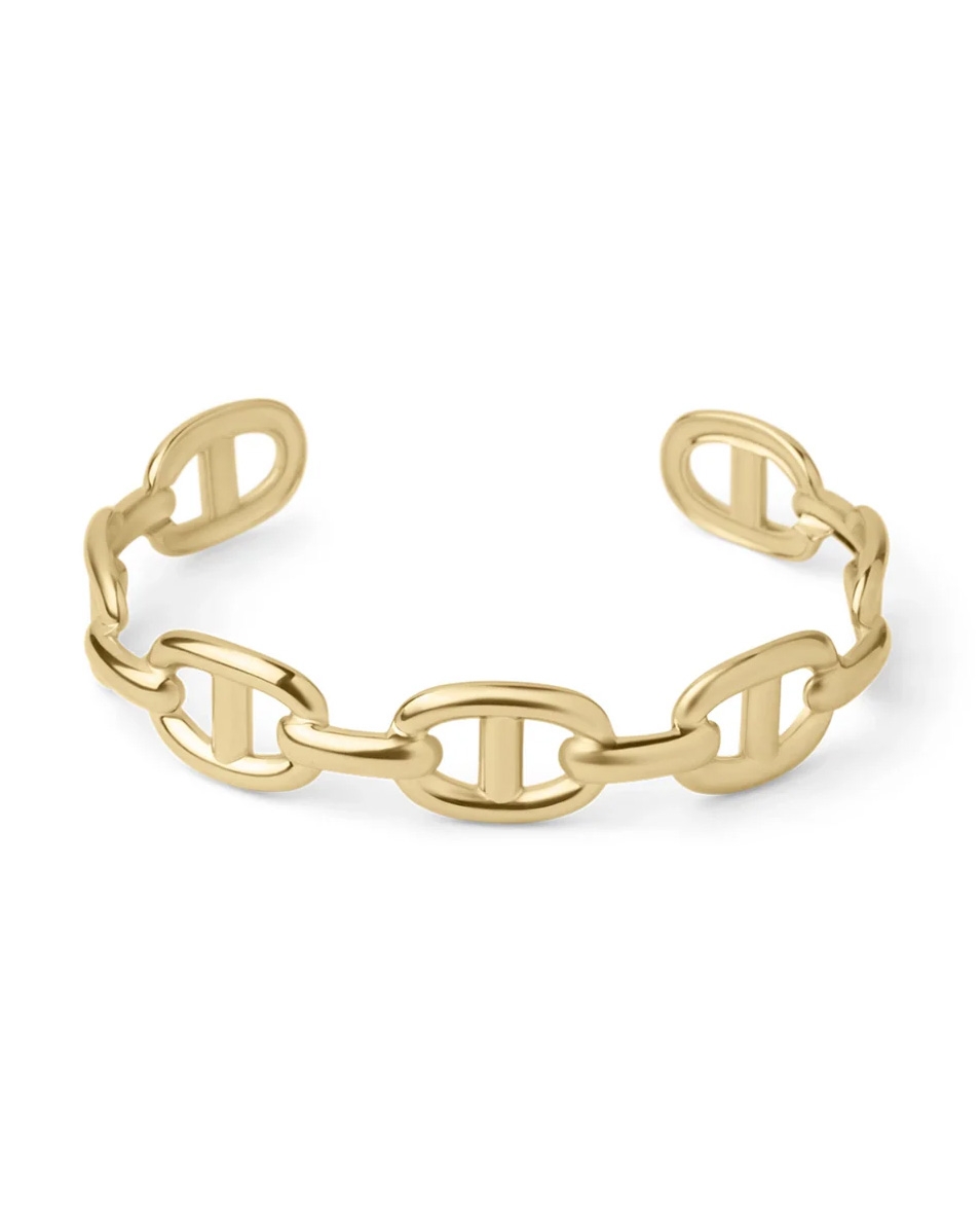 BOLD BANGLE OPEN OVAL GOUD