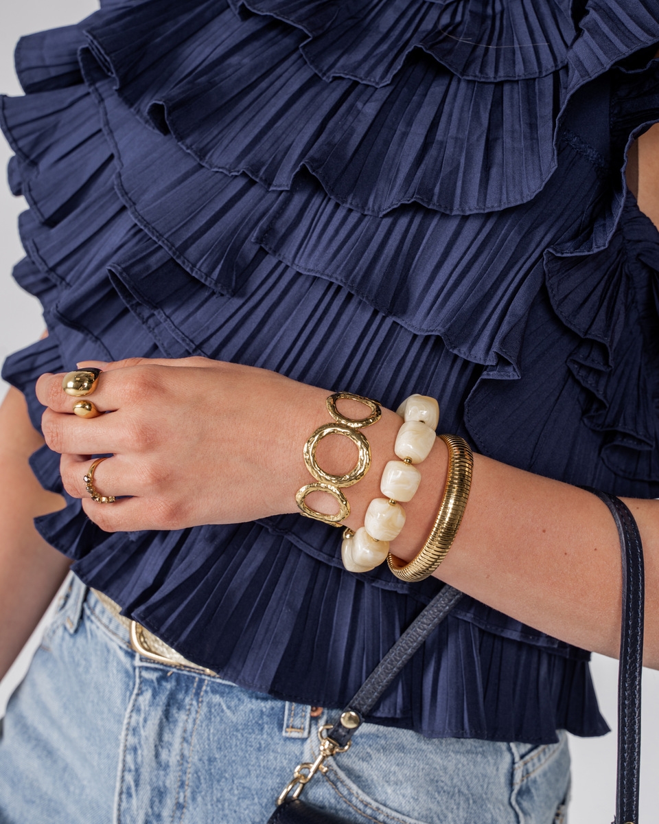 STATEMENT KRALENARMBAND LICHTGEEL
